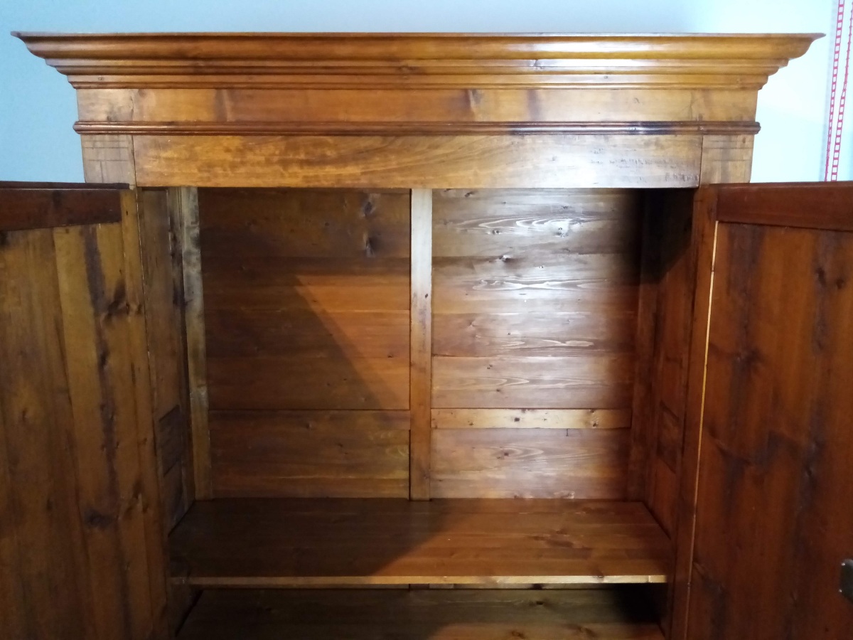 Antique Italian Larch Fir Pine Armoire (18).jpg